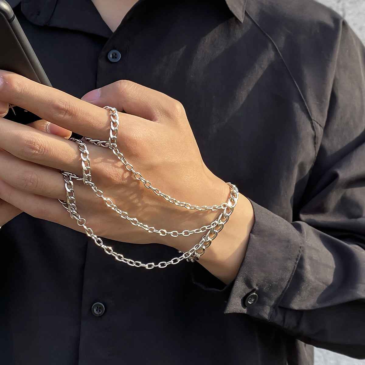 Fashion Chain Link Hip Hop Ring | Geometric Statement Ring for Everyone