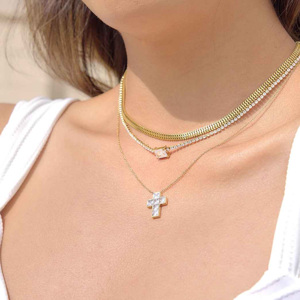 Stainless Steel Cross Necklace