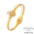18K Gold Butterfly, Snake & Four-Leaf Clover Diamond Bracelet