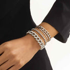 18K Gold Plated Diamond Cuban Chain Bracelet Set | Hip Hop Bracelet for Everyone